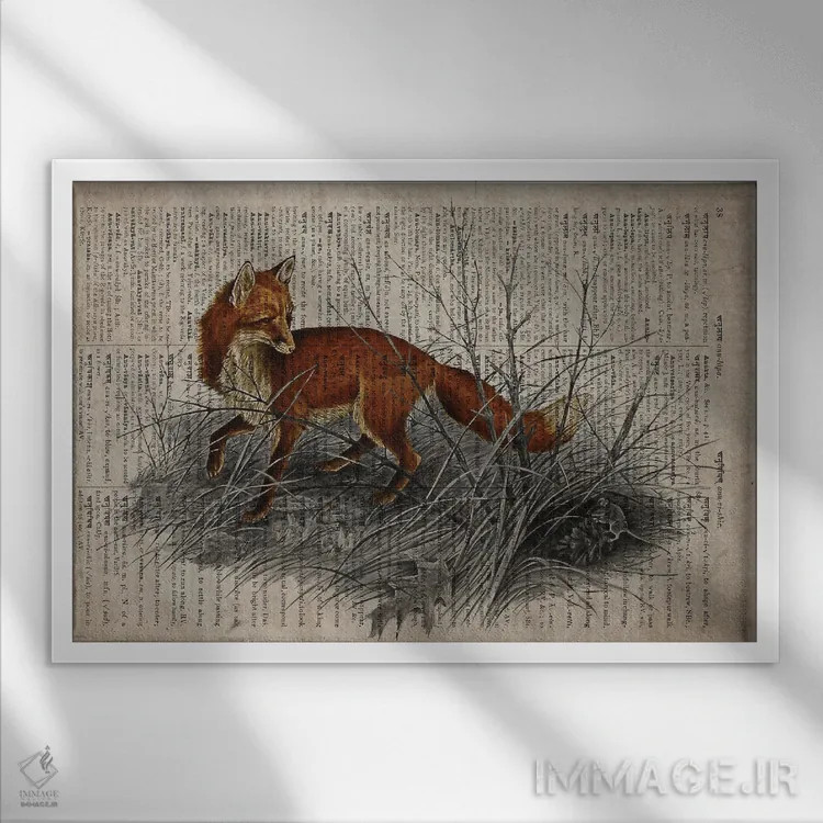 تابلو روباه (فرهنگ لغت عمومی فرانسوی) اثر فیشرکرافت (استودیوی خلاقانه) - نمای قابدار سفید