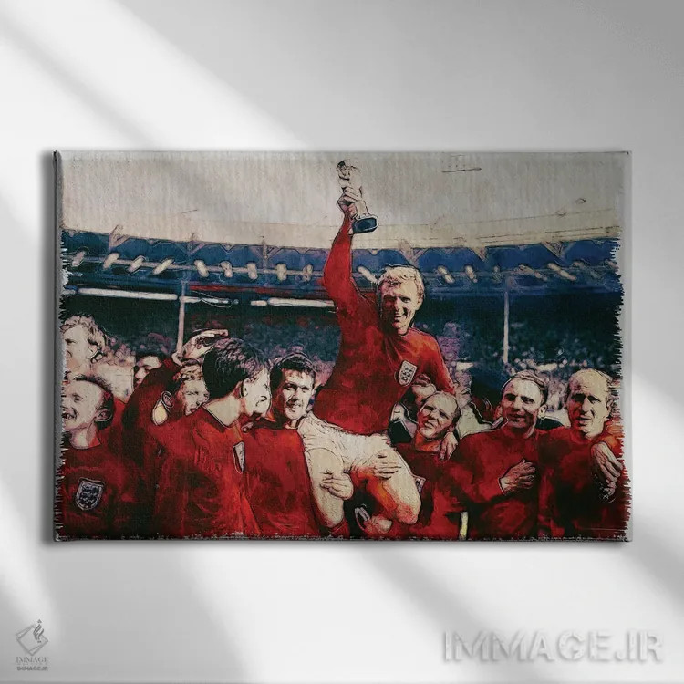 تابلو جام جهانی فوتبال ۱۹۶۶ انگلستان اثر فیشرکرافت (استودیوی خلاقانه) - نمای روبهرو روی دیوار