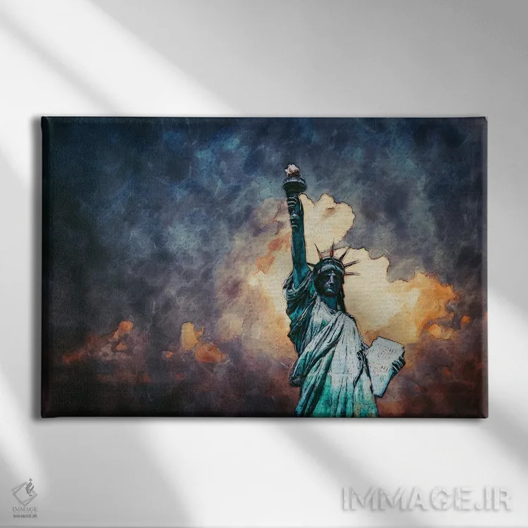 تابلو مجسمه آزادی نیویورک اثر فیشرکرافت (استودیوی خلاقانه) - نمای روبهرو روی دیوار
