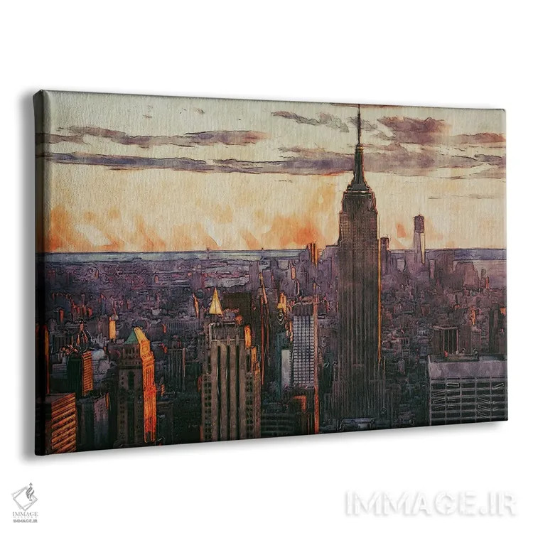 تابلو ساختمان امپایر استیت شهر نیویورک اثر فیشرکرافت (استودیوی خلاقانه) - نمای پرسپکتیو محصول