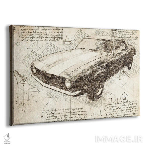 تابلو شورولت کامارو ماسل کار ۱۹۷۰ سپیا (خودروی عضلانی کلاسیک) اثر فیشرکرافت (استودیوی خلاقانه) - نمای پرسپکتیو محصول