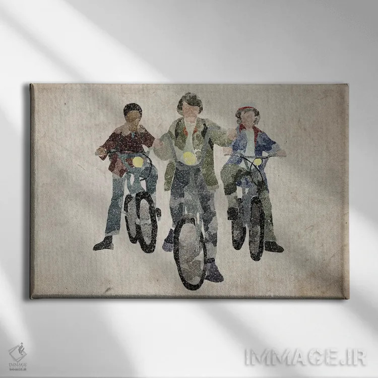 تابلو چیزهای عجیب فصل ۱ (سریال) اثر فیشرکرافت (استودیوی خلاقانه) - نمای روبهرو روی دیوار