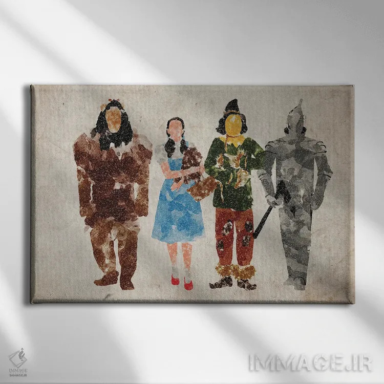 تابلو جادوگر شهر اُز اثر فیشرکرافت (استودیوی خلاقانه) - نمای روبهرو روی دیوار