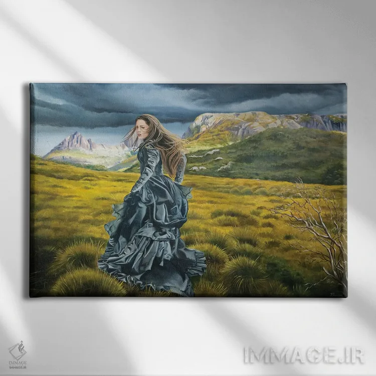 تابلو بیابان قلب اثر فیونا فرانسوا - نمای روبهرو روی دیوار