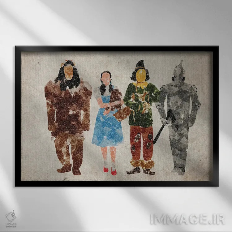 تابلو جادوگر شهر اُز اثر فیشرکرافت (استودیوی خلاقانه) - نمای قابدار مشکی