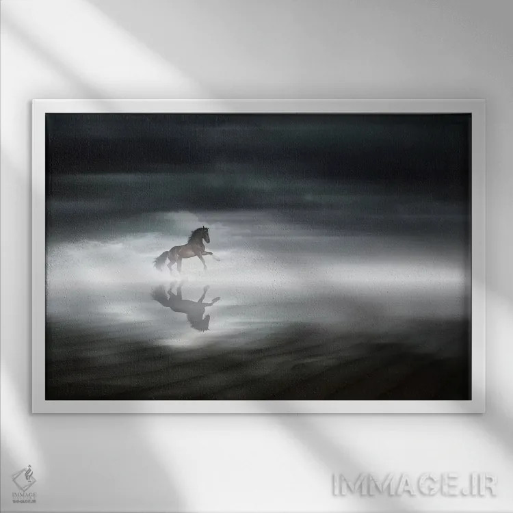 تابلو در میان هیچجا اثر فرانک باندا - نمای قابدار سفید