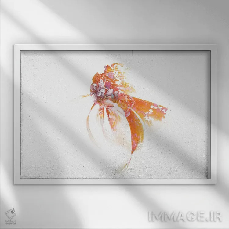 تابلو کوی I (ماهی کوی) اثر فرانک باندا - نمای قابدار سفید