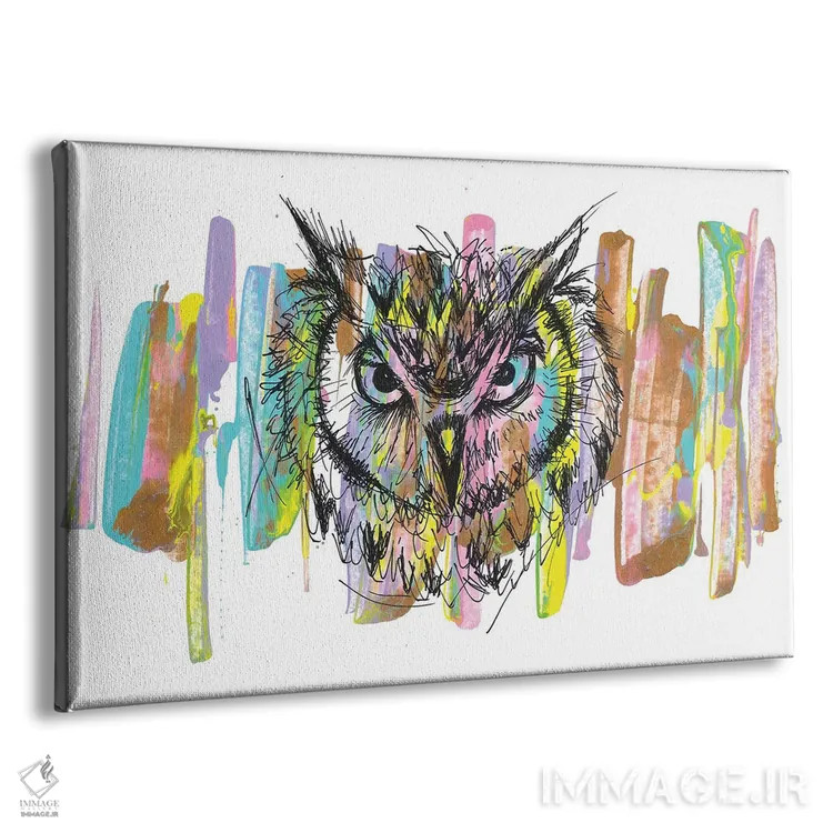 تابلو جغد اثر فرانک باندا - نمای پرسپکتیو محصول