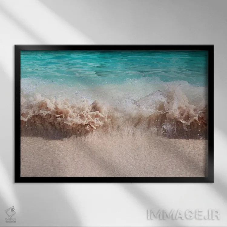 تابلو میدان موجدار اثر فرانک باندا - نمای قابدار مشکی