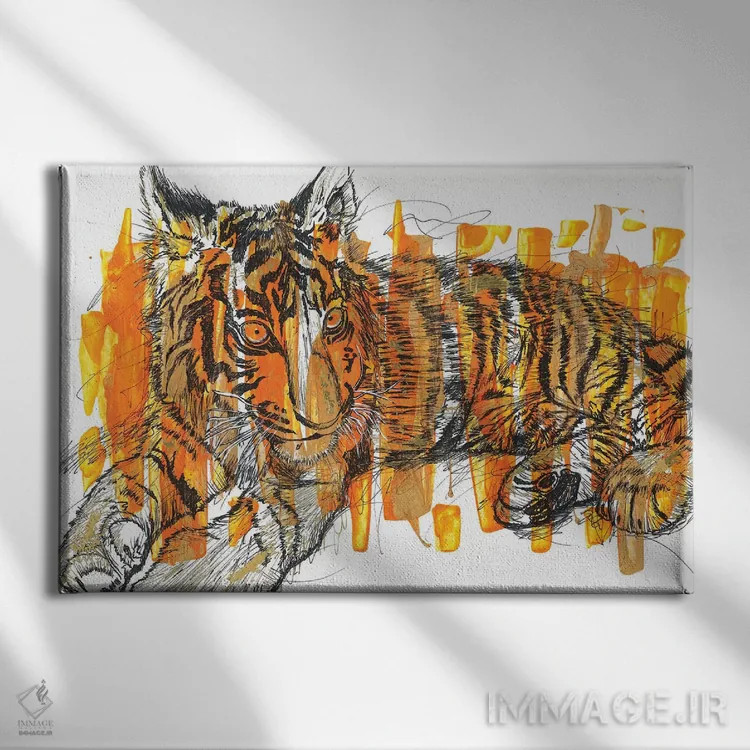 تابلو ببر (Tigre) اثر فرانک باندا - نمای روبهرو روی دیوار