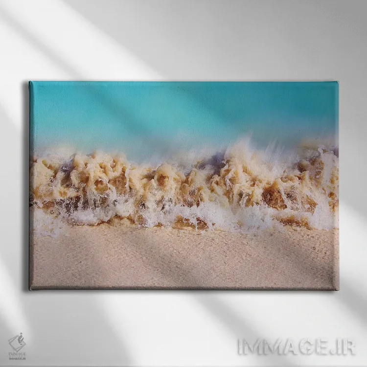 تابلو آبشار شنی اثر فرانک باندا - نمای روبهرو روی دیوار