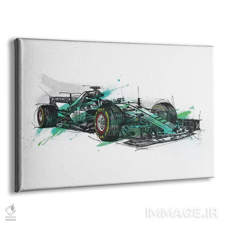 تابلو فرمول یک همیلتون (لوئیس همیلتون) اثر فرانک باندا - نمای پرسپکتیو محصول