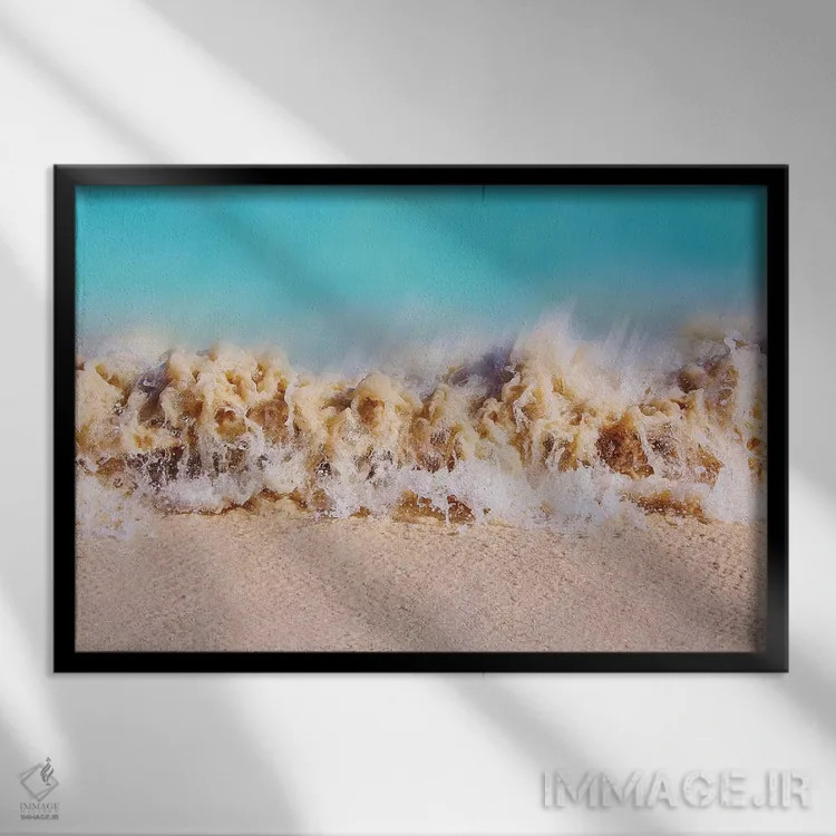 تابلو آبشار شنی اثر فرانک باندا - نمای قابدار مشکی