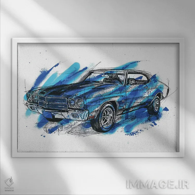 تابلو شوِل SS مدل ۱۹۷۰ اثر فرانک باندا - نمای قابدار سفید