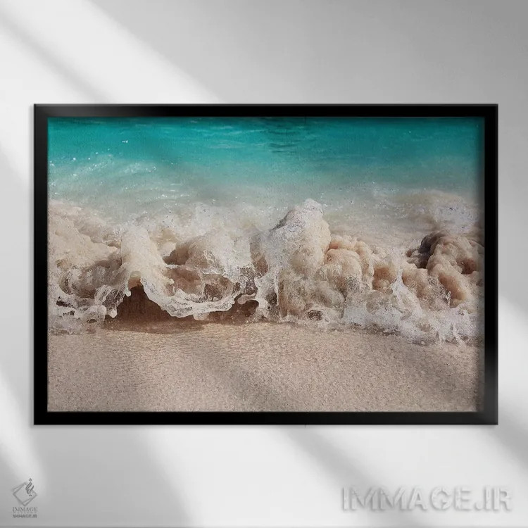 تابلو پوشش شنی اثر فرانک باندا - نمای قابدار مشکی