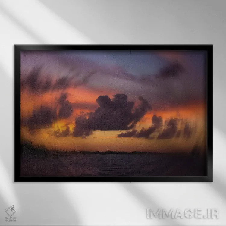 تابلو آشفتگی (توربولانس) اثر فرانک باندا - نمای قابدار مشکی