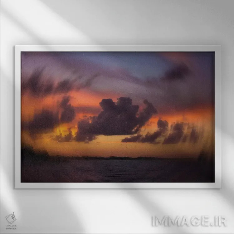 تابلو آشفتگی (توربولانس) اثر فرانک باندا - نمای قابدار سفید