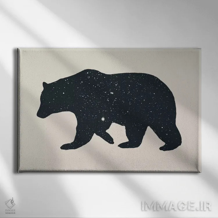 تابلو خرس اثر فلوران بُدار (هنرمند فرانسوی) - نمای روبهرو روی دیوار