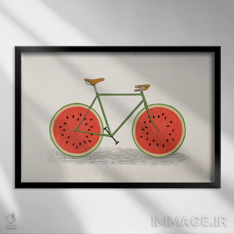 تابلو چاپ آبدار اثر فلوران بُدار (هنرمند فرانسوی) - نمای قابدار مشکی