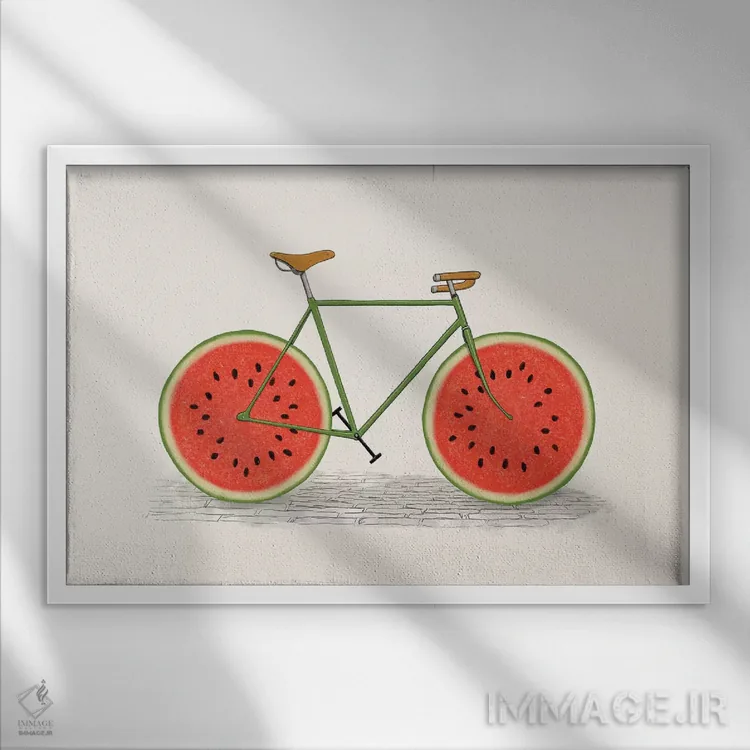 تابلو چاپ آبدار اثر فلوران بُدار (هنرمند فرانسوی) - نمای قابدار سفید