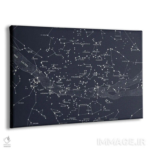 تابلو نقشه آسمان II اثر فلوران بُدار (هنرمند فرانسوی) - نمای پرسپکتیو محصول