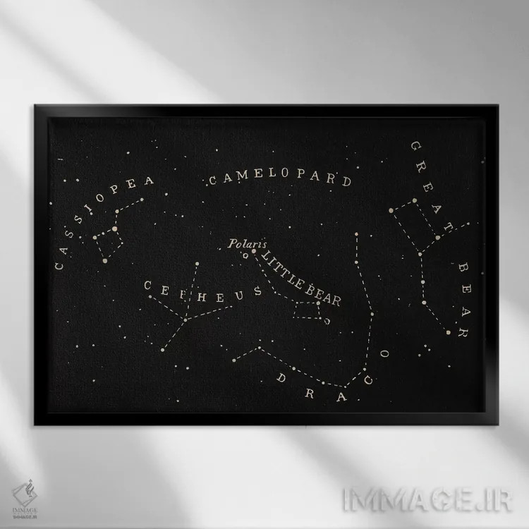 تابلو صورت فلکی II اثر فلوران بُدار (هنرمند فرانسوی) - نمای قابدار مشکی