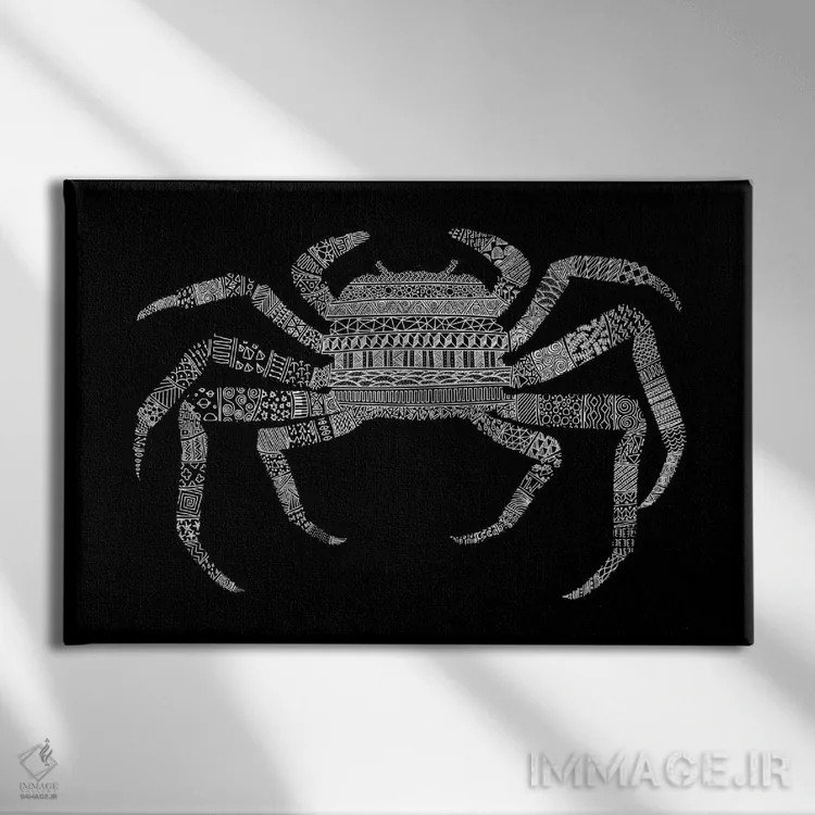 تابلو خرچنگ اثر فلوران بُدار (هنرمند فرانسوی) - نمای روبهرو روی دیوار