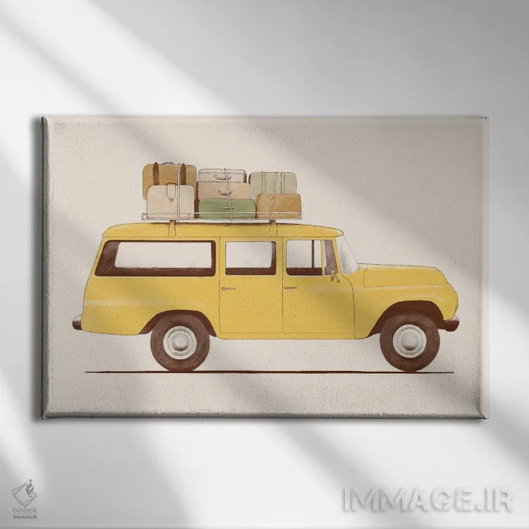 تابلو خودروی تابستانی اثر فلوران بُدار (هنرمند فرانسوی) - نمای روبهرو روی دیوار