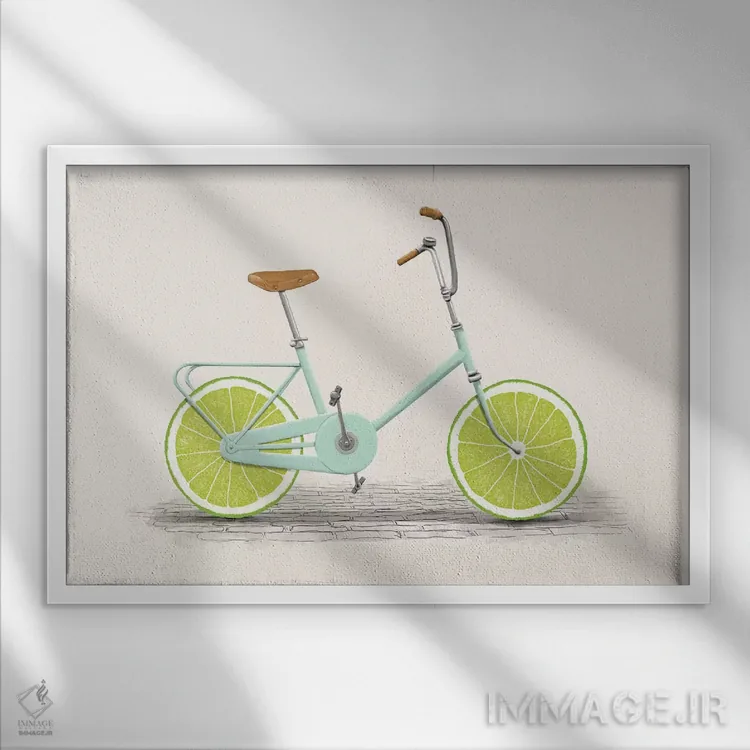 تابلو اسید اثر فلوران بُدار (هنرمند فرانسوی) - نمای قابدار سفید