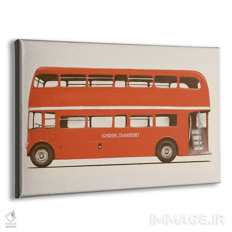 تابلو اتوبوس انگلیسی (دوبلدکر لندن) اثر فلوران بُدار (هنرمند فرانسوی) - نمای پرسپکتیو محصول