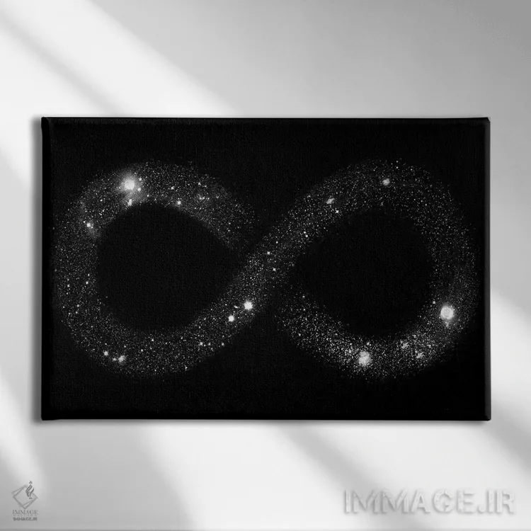 تابلو بینهایت کیهان اثر فلوران بُدار (هنرمند فرانسوی) - نمای روبهرو روی دیوار