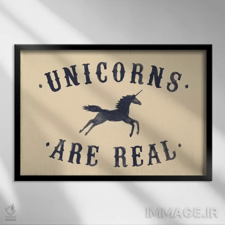 تابلو تکشاخها واقعیاند، سیاه و سفید اثر فلوران بُدار (هنرمند فرانسوی) - نمای قابدار مشکی