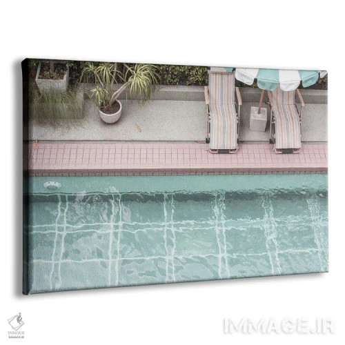 تابلو کنار استخر اثر فلاور لاو چایلد (برند هنری) - نمای پرسپکتیو محصول