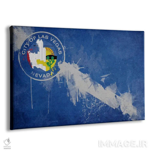 تابلو پرچم شهر لاسوگاس، نوادا با رنگ تازه اثر آیکانواس (شرکت چاپ هنری) - نمای پرسپکتیو محصول