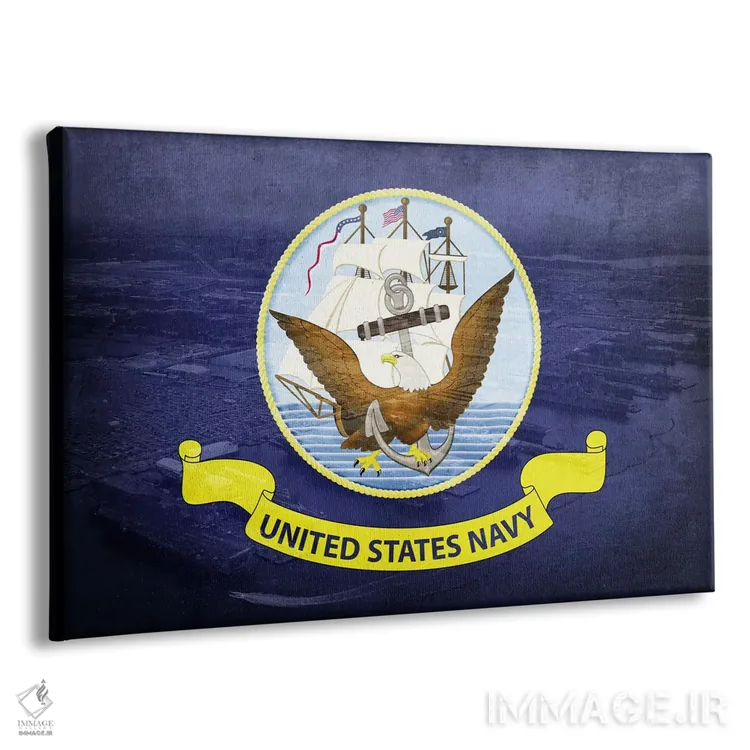 تابلو پرچم نیروی دریایی آمریکا (پسزمینه پایگاه نورفولک) ۲ اثر فایو بای فایو کالکتیو - نمای پرسپکتیو محصول
