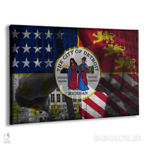 تابلو دیترویت، میشیگان (مشت مجسمه) اثر فایو بای فایو کالکتیو - نمای پرسپکتیو محصول