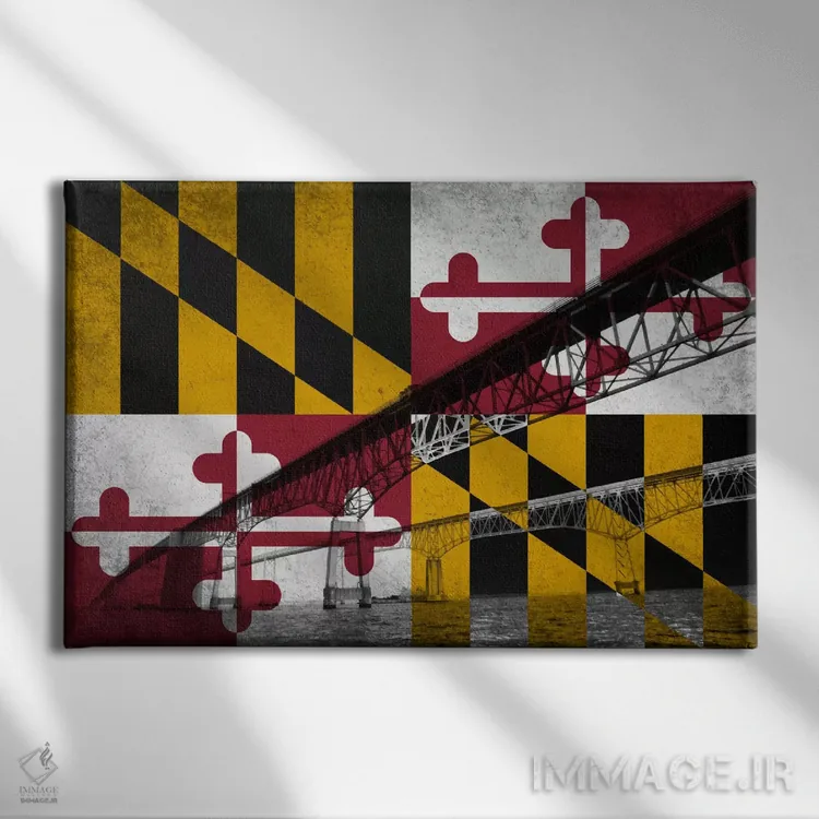 تابلو مریلند (پل خلیج چساپیک) اثر فایو بای فایو کالکتیو - نمای روبهرو روی دیوار