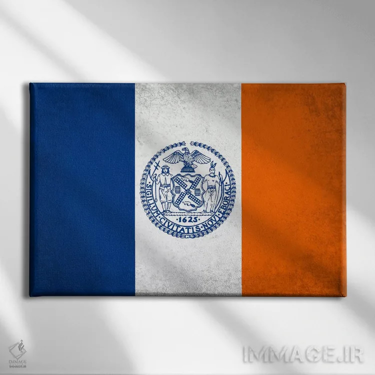 تابلو نیویورک سیتی، نیویورک اثر آیکانواس (شرکت چاپ هنری) - نمای روبهرو روی دیوار