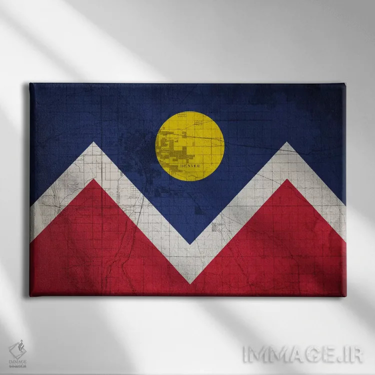 تابلو دنور، کلرادو (نقشهکشی جادهها) ۲ اثر فایو بای فایو کالکتیو - نمای روبهرو روی دیوار