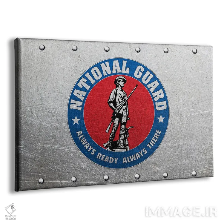 تابلو پرچم گارد ملی (فلزی) اثر فایو بای فایو کالکتیو - نمای پرسپکتیو محصول