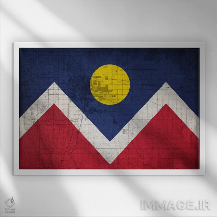 تابلو دنور، کلرادو (نقشهکشی جادهها) ۲ اثر فایو بای فایو کالکتیو - نمای قابدار سفید