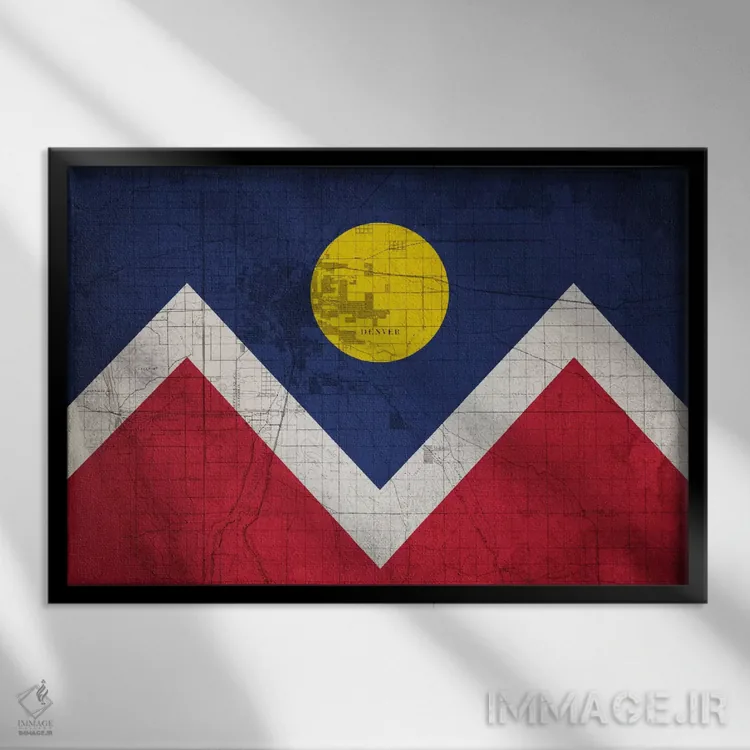 تابلو دنور، کلرادو (نقشهکشی جادهها) ۲ اثر فایو بای فایو کالکتیو - نمای قابدار مشکی