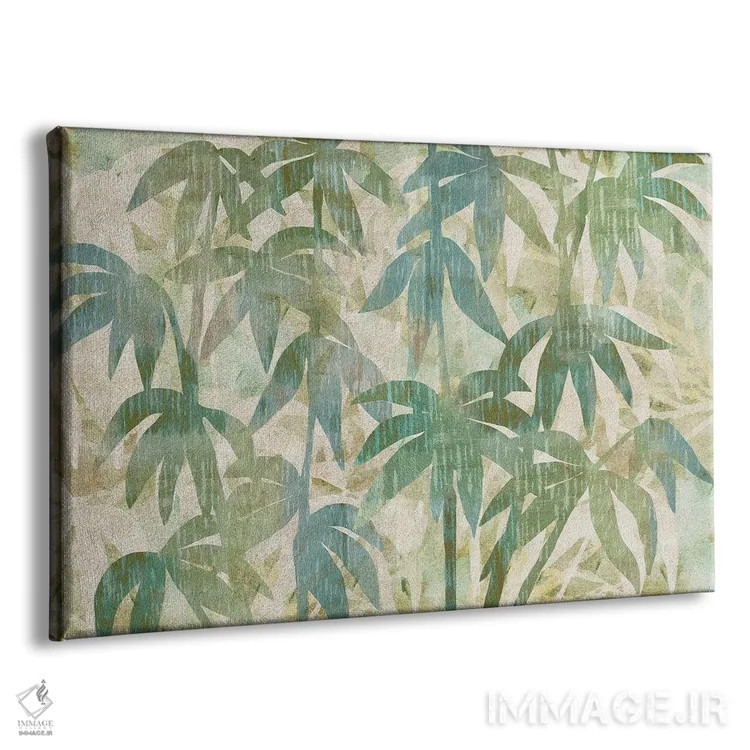 تابلو بامبو زیر باران ۱ اثر فلورا کوتا - نمای پرسپکتیو محصول