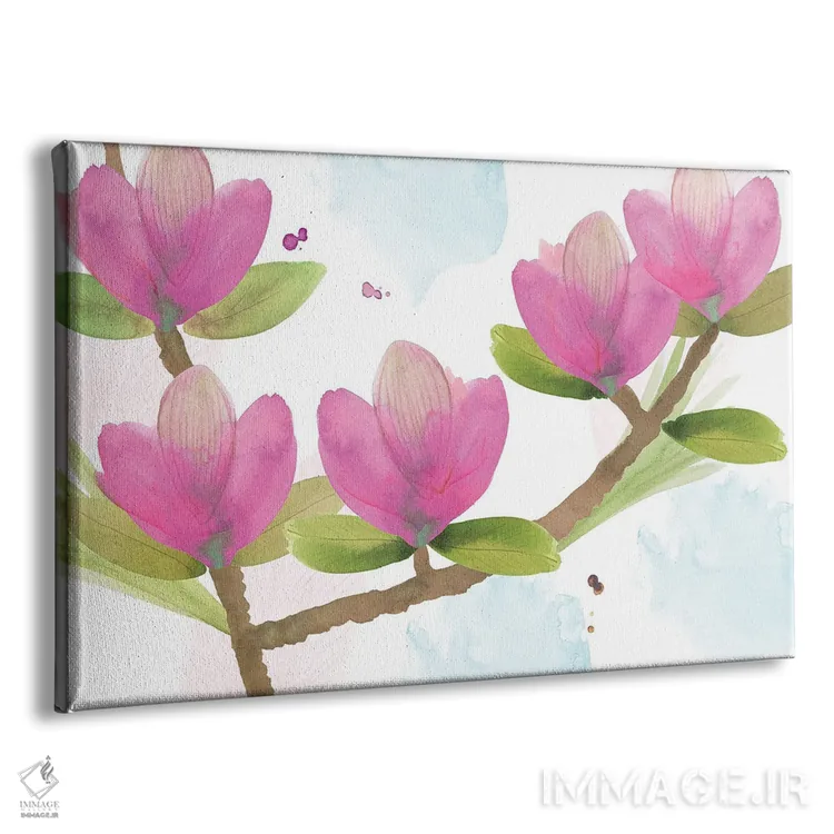 تابلو ماگنولیای صورتی I اثر فلورا کوتا - نمای پرسپکتیو محصول