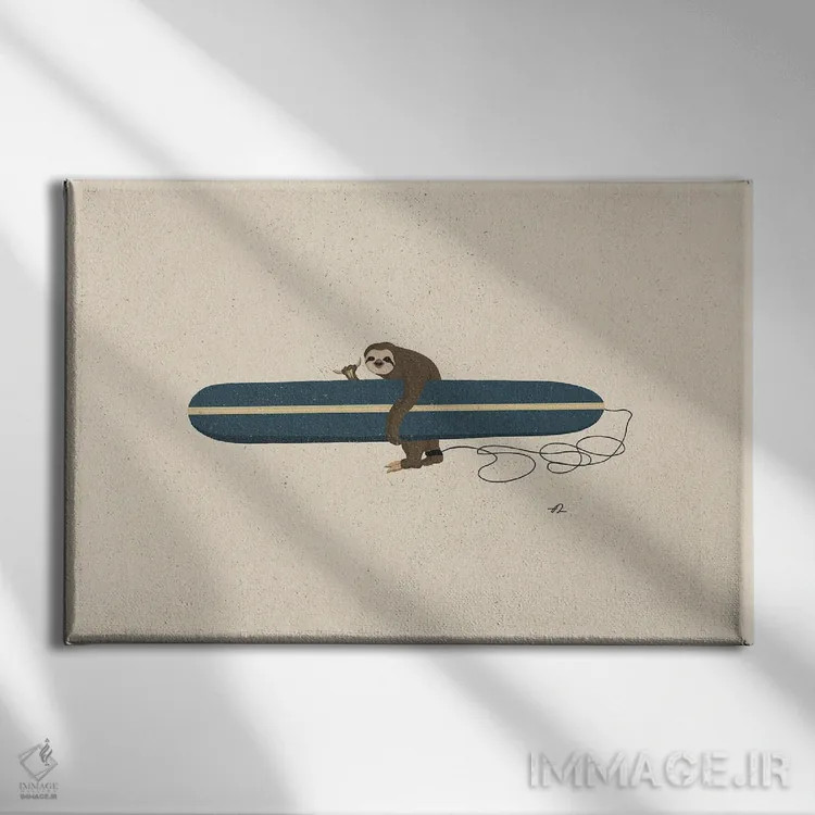 تابلو تنبل موجسوار اثر فابیان لاواتر - نمای روبهرو روی دیوار