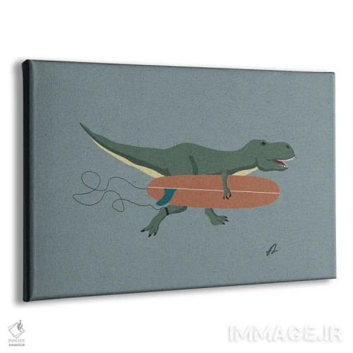 تابلو تیرکس موجسوار اثر فابیان لاواتر - نمای پرسپکتیو محصول