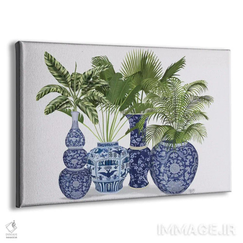 تابلو گروه گلدان چینی ۱ اثر فب فانکی (استودیو هنری) - نمای پرسپکتیو محصول