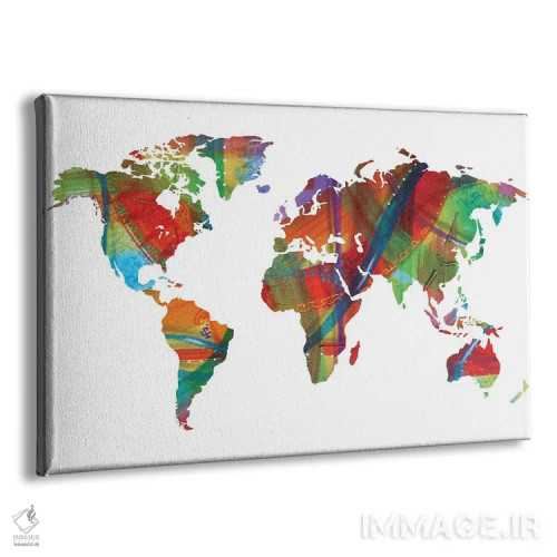 تابلو دنیای رنگیشده اثر فرد اودل - نمای پرسپکتیو محصول