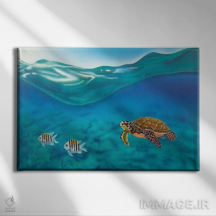 تابلو بالا و پایین اثر فرد اودل - نمای روبهرو روی دیوار