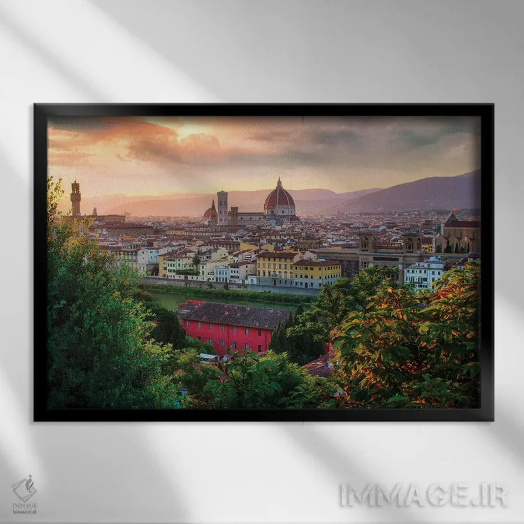 تابلو فلورانس، ایتالیا اثر فلوریان اولبرشتس - نمای قابدار مشکی